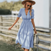 Vestido Midi Listrado