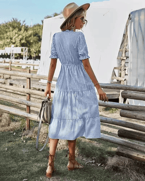 Vestido Midi Listrado